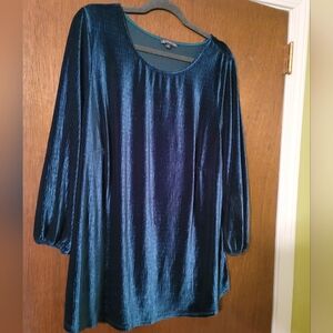 Velvet Teal Long Sleeve Top